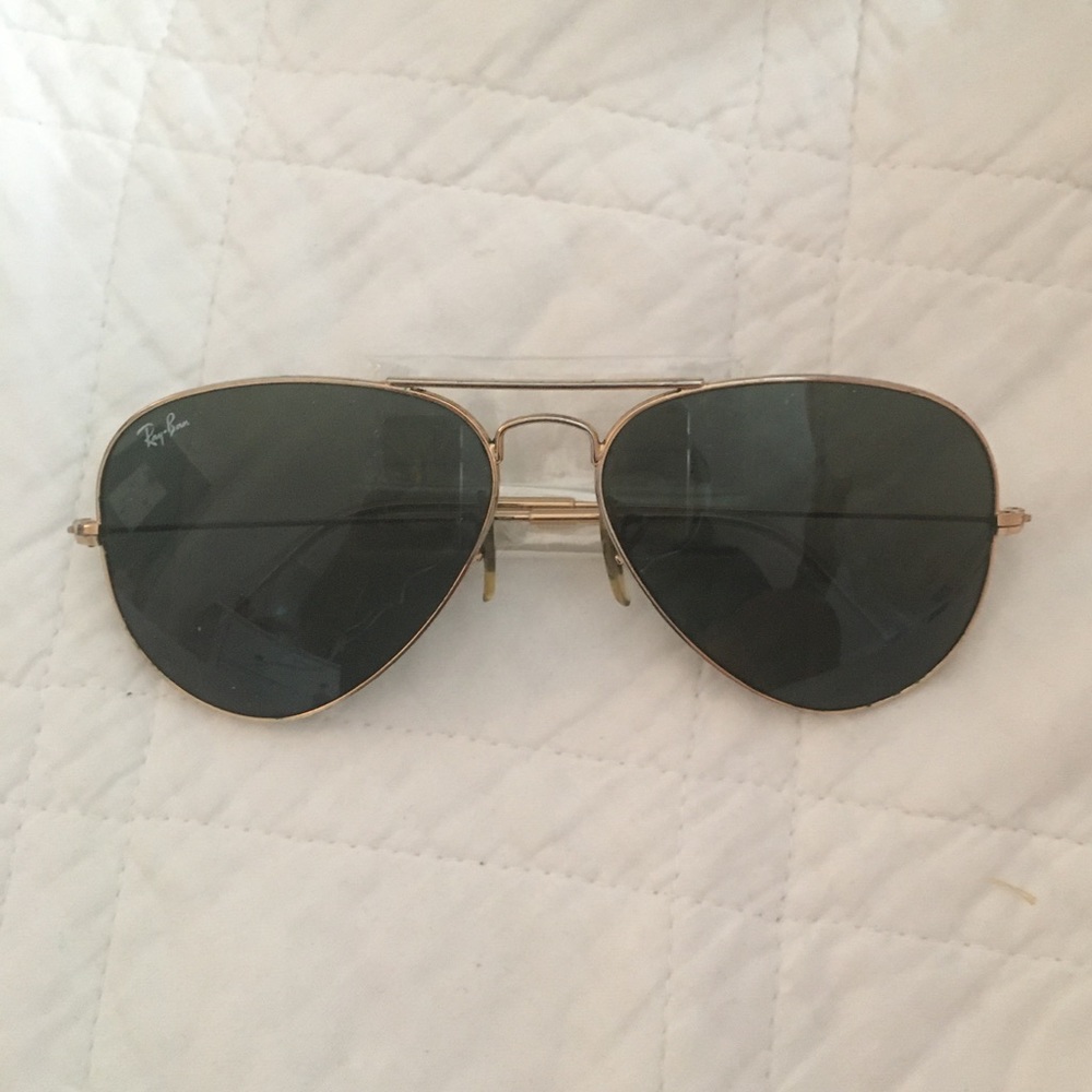 Ray-ban || gold “aviator” sunglasses